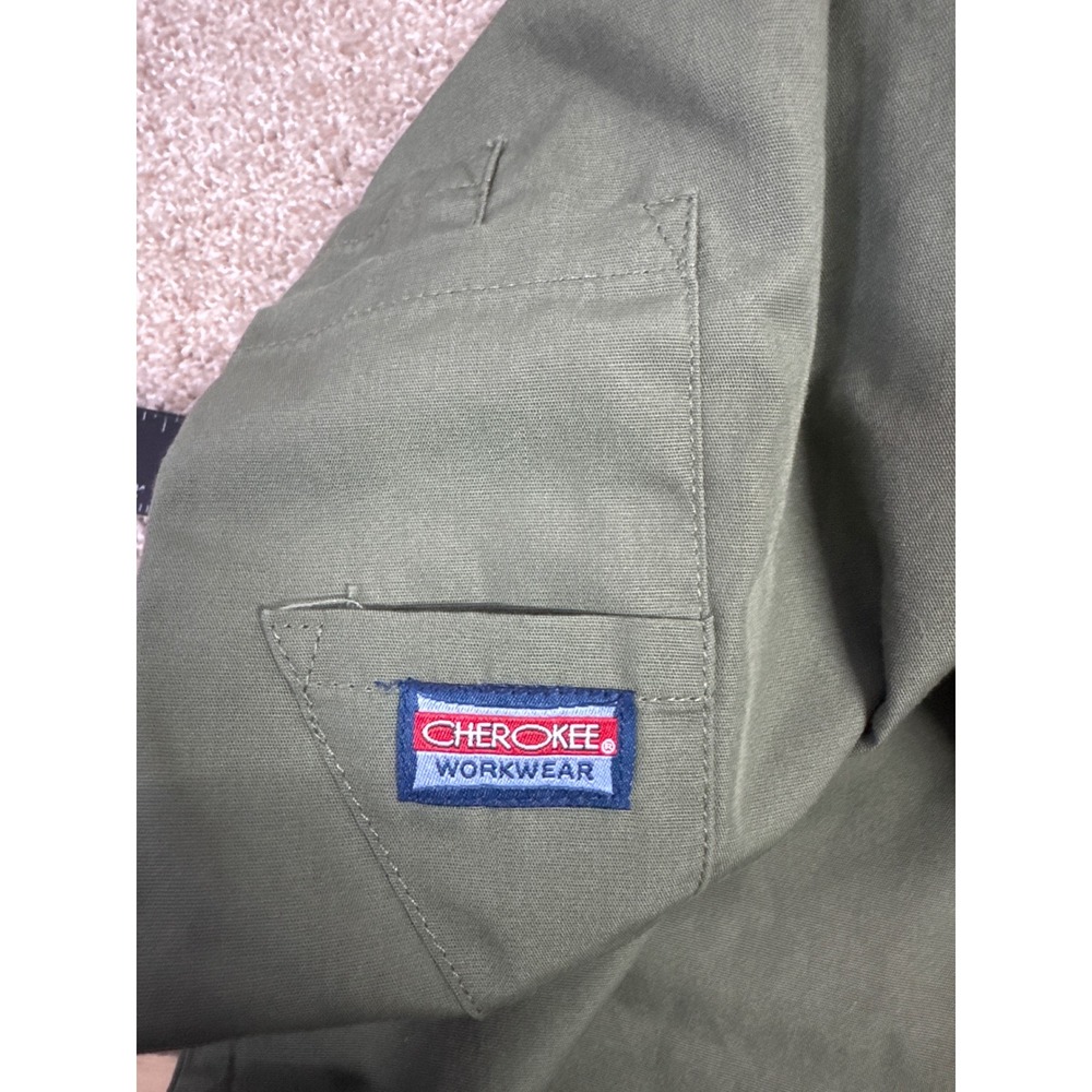 Cherokee Workwear Scrub Pants Olive Green Elastic Waist Cargo Pockets XL Regular - Picture 6 of 6